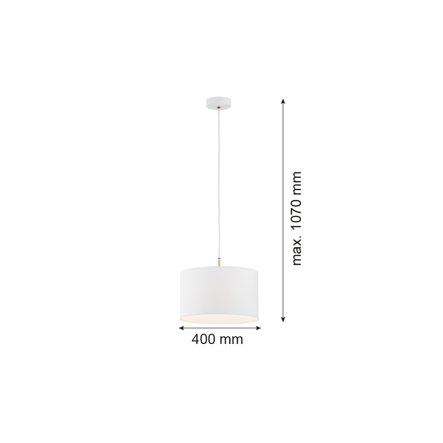 Argon 4343 - Luster na lanku KARIN 1xE27/15W/230V biela