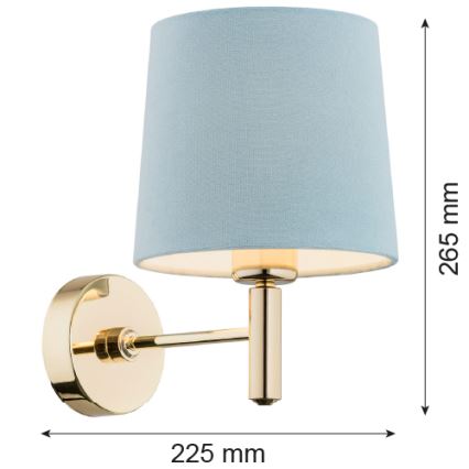 Argon 4347 - Nástenné svietidlo PONTE 1xE27/15W/230V šedá/mosadz
