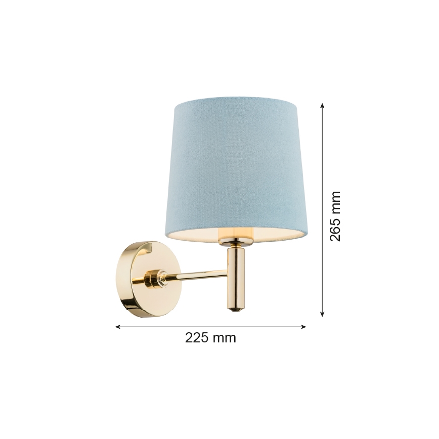 Argon 4347 - Nástenné svietidlo PONTE 1xE27/15W/230V šedá/mosadz