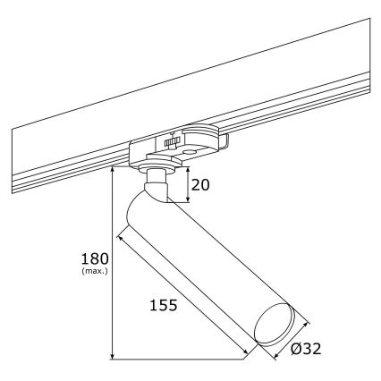 Argon 4354 - LED Bodové svietidlo do lištového systému ELBRUS LED/4,5W/230V mosadz