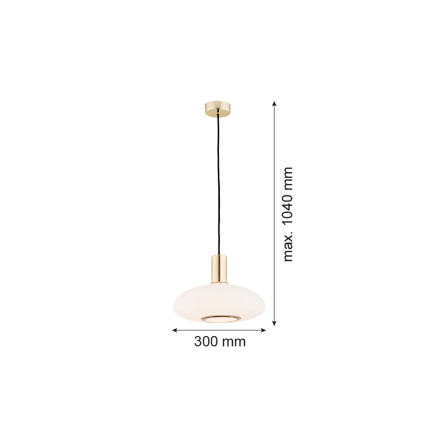 Argon 4358 - Luster na lanku SAGUNTO 1xE27/15W/230V pr. 30 cm mosadz