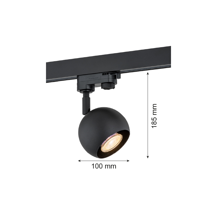 Argon 4379 - Bodové svietidlo do lištového systému MURI 1xGU10/5W/230V čierna