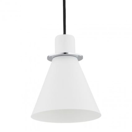 Argon 4681 - Luster na lanku BEVERLY 1xE27/15W/230V biela/lesklý chróm