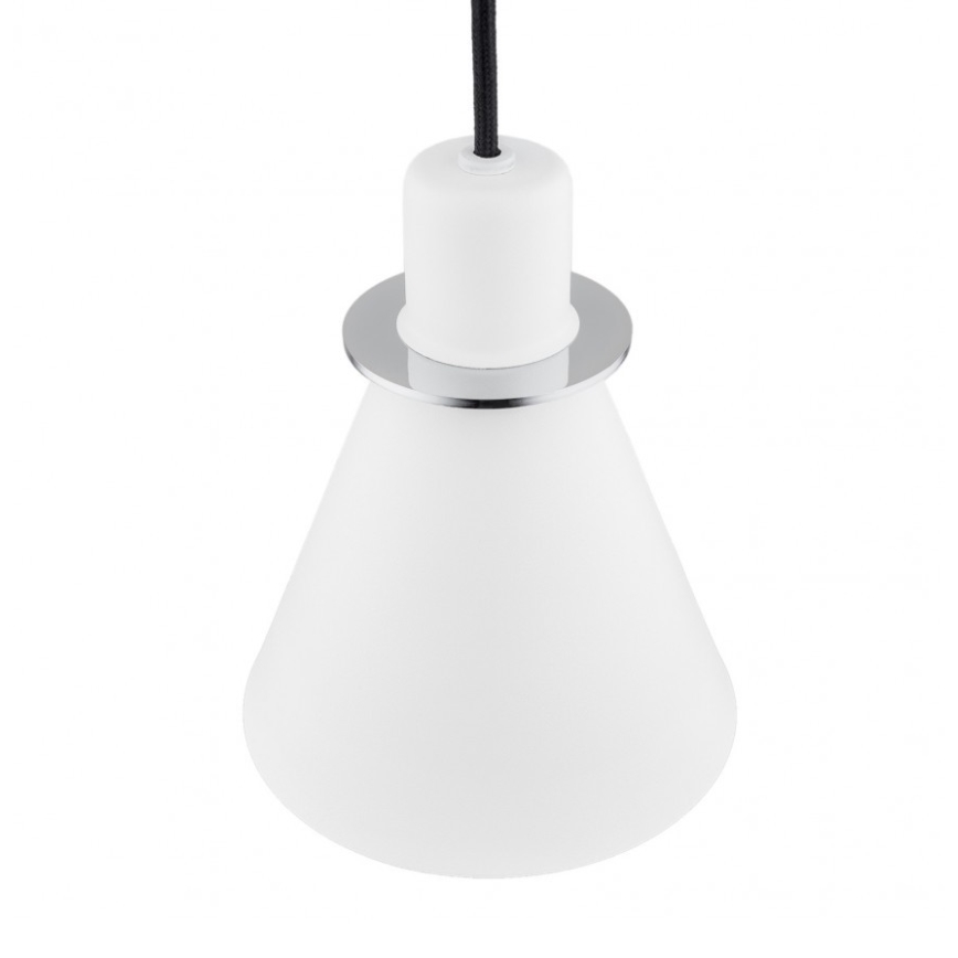 Argon 4681 - Luster na lanku BEVERLY 1xE27/15W/230V biela/lesklý chróm