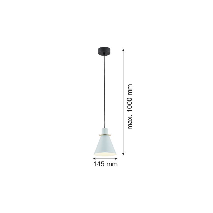 Argon 4682 - Luster na lanku BEVERLY 1xE27/15W/230V modrá/zlatá