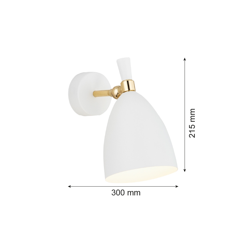 Argon 4699 - Nástenné svietidlo CHARLOTTE 1xE27/15W/230V biela/zlatá