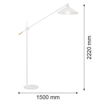 Argon 4731 - Stojacia lampa NASHVILLE 1xE27/15W/230V biela