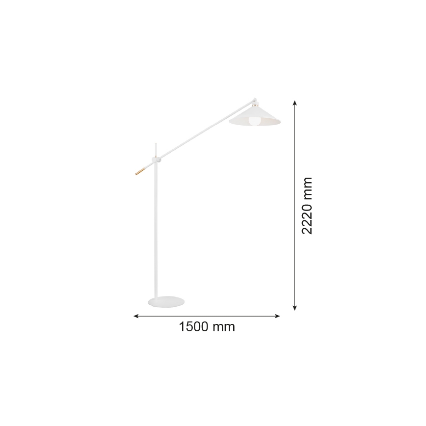 Argon 4731 - Stojacia lampa NASHVILLE 1xE27/15W/230V biela