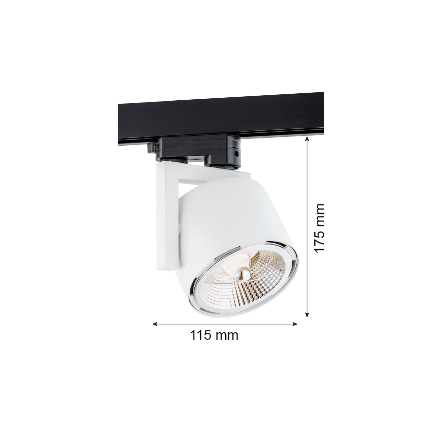 Argon 4750 - Bodové svietidlo do lištového systému ALTO 1xGU10-AR111/12W/230V biela