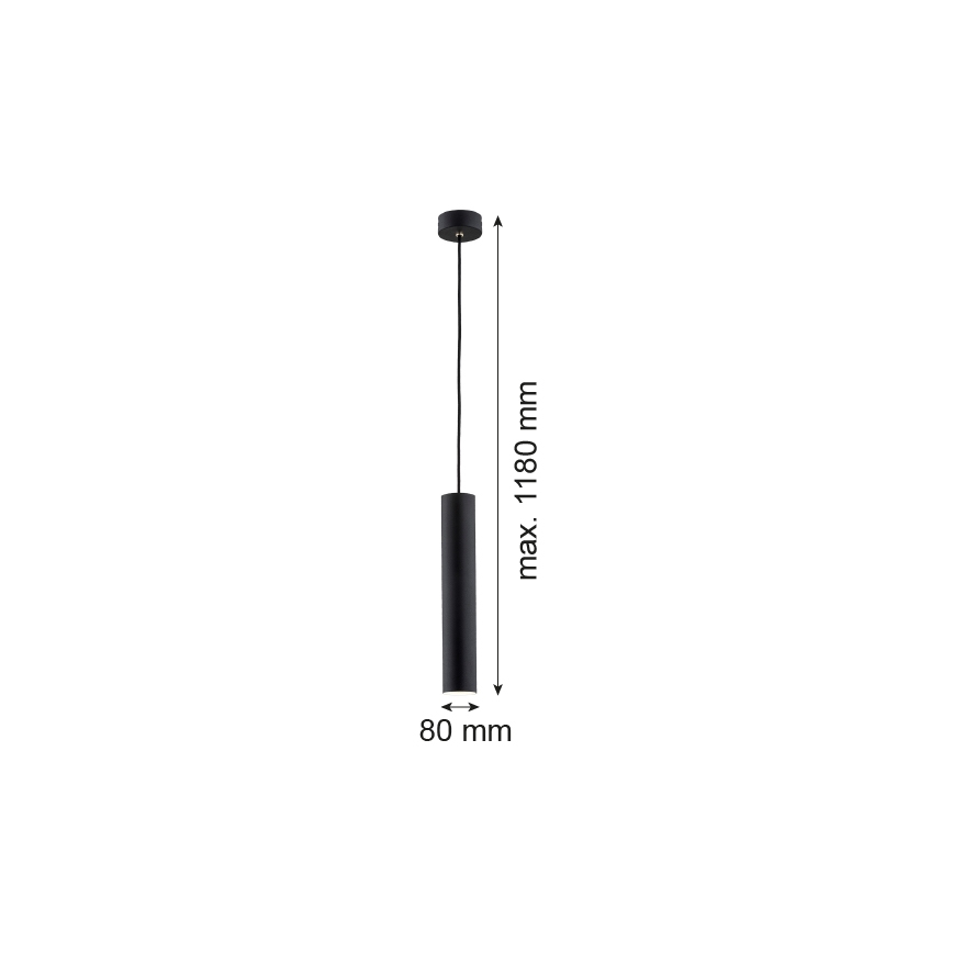 Argon 4756 - Luster na lanku GOMERA 1xGU10/5W/230V čierna
