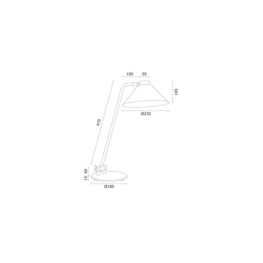 Argon 4998 - Stolná lampa GABIAN 1xE27/15W/230V čierna