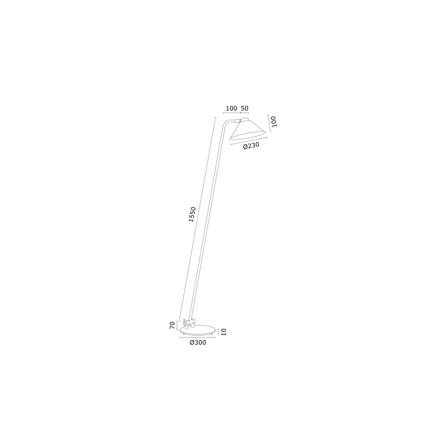 Argon 4999 - Stojacia lampa GABIAN 1xE27/15W/230V čierna