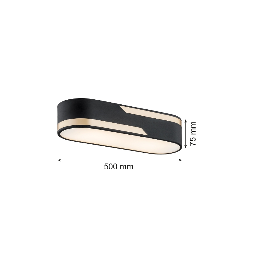 Argon 6001 - Stropné svietidlo TONI 3xE27/15W/230V čierna/zlatá