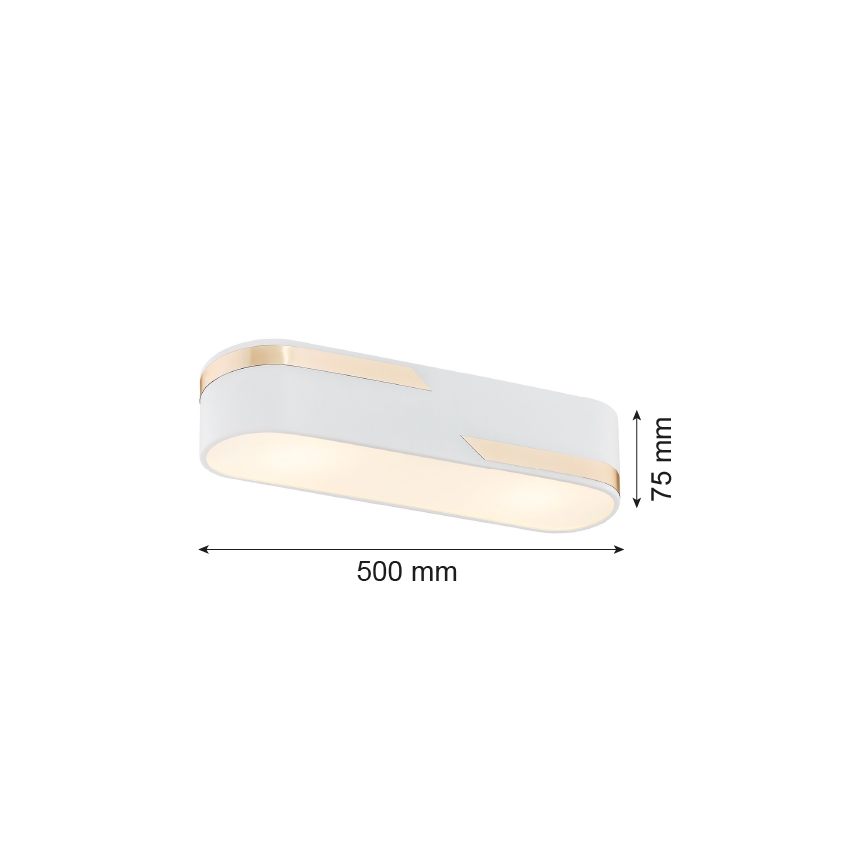 Argon 6003 - Stropné svietidlo TONI 3xE27/15W/230V biela/zlatá