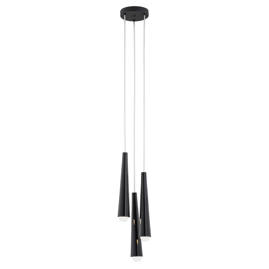 Argon 6103 - Luster na lanku HOLLYWOOD 3xE14/7W/230V čierna