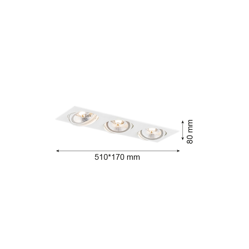 Argon 6115 - Podhľadové svietidlo OLIMP 3xGU10-AR111/12W/230V biela