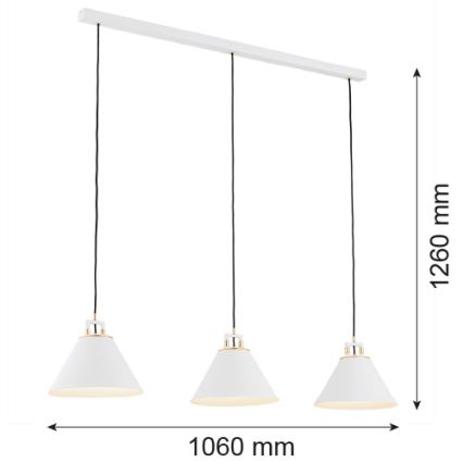 Argon 6291 - Stropné svietidlo FABIO 3xE14/7W/230V alabaster biela