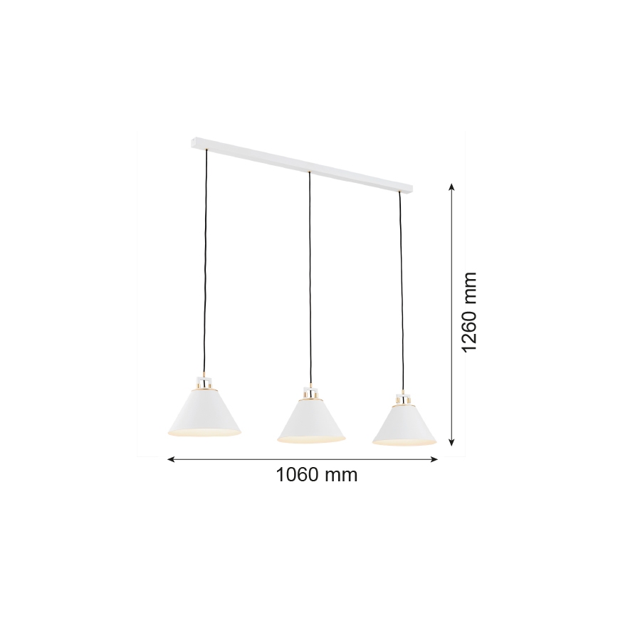 Argon 6291 - Stropné svietidlo FABIO 3xE14/7W/230V alabaster biela