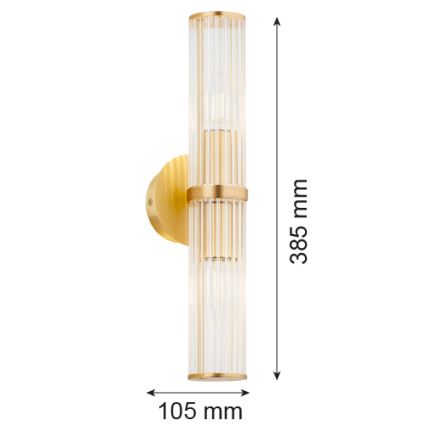 Argon 7203 - Nástenné svietidlo HAMPTON 2xE14/7W/230V zlatá