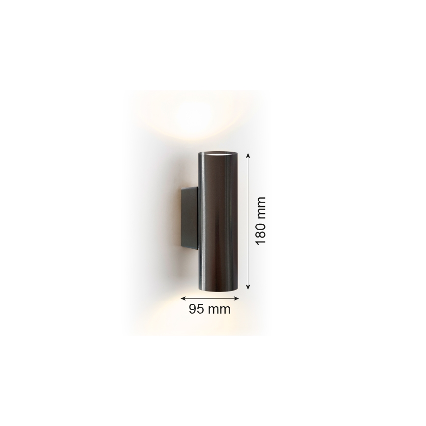 Argon 7231 - Nástenné svietidlo MITOS PLUS 2xGU10/5W/230V čierna