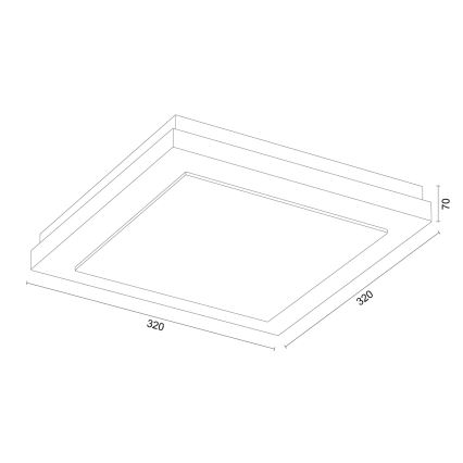 Argon 7267 - Stropné svietidlo TABOR 2xE27/15W/230V 32x32 cm béžové