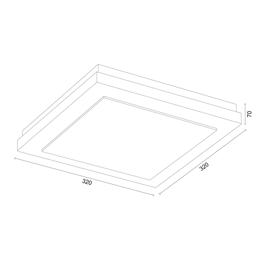 Argon 7268 - Stropné svietidlo TABOR 2xE27/15W/230V 32x32 cm terakotové