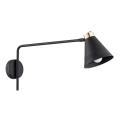 Argon 8009 - Nástenná lampa AVALONE 1xE27/15W/230V 57 cm čierna/zlatá