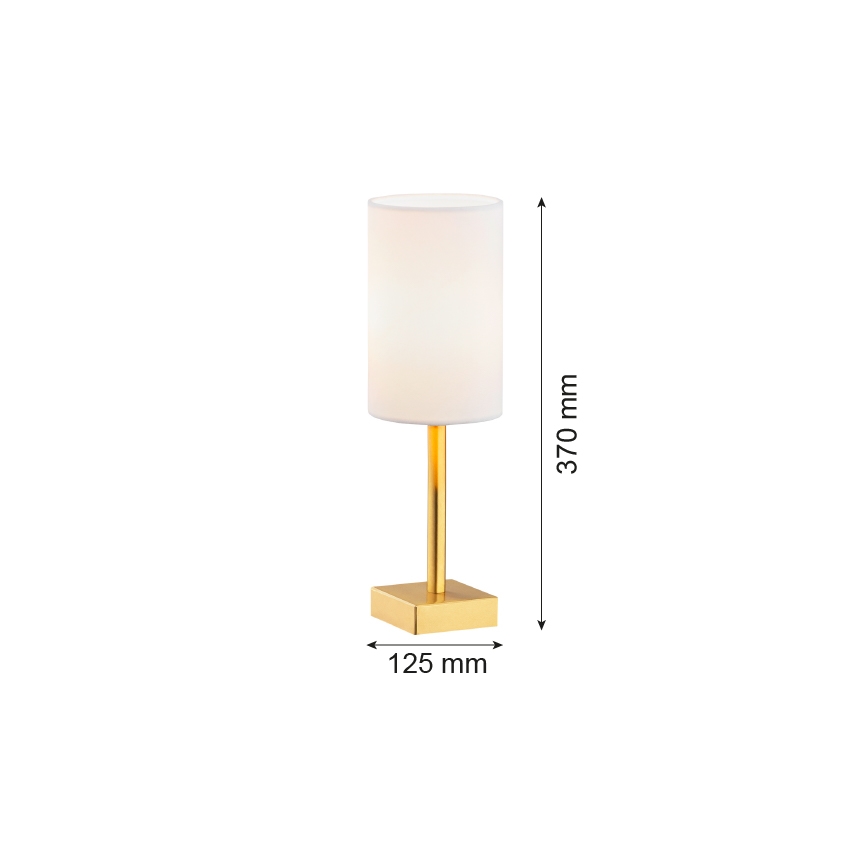Argon 8030 - Stolná lampa ABRUZZO 1xE14/7W/230V mosadz/biela