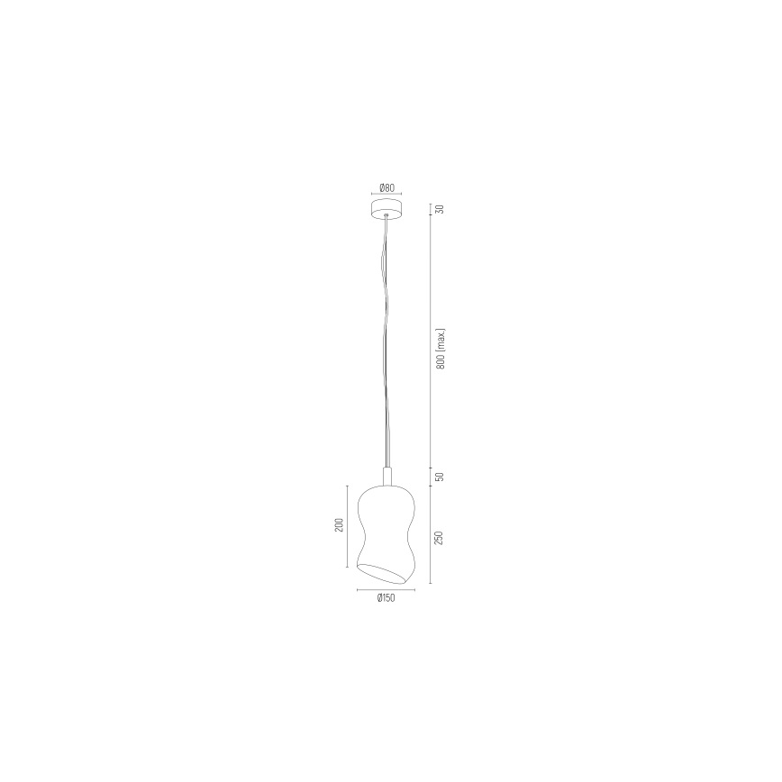 Argon 8038 - Luster na lanku SALERNO 1xE27/15W/230V zlatá