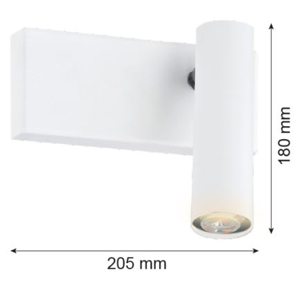Argon 8064 - Nástenné bodové svietidlo ETNA 1xG9/6W/230V biela