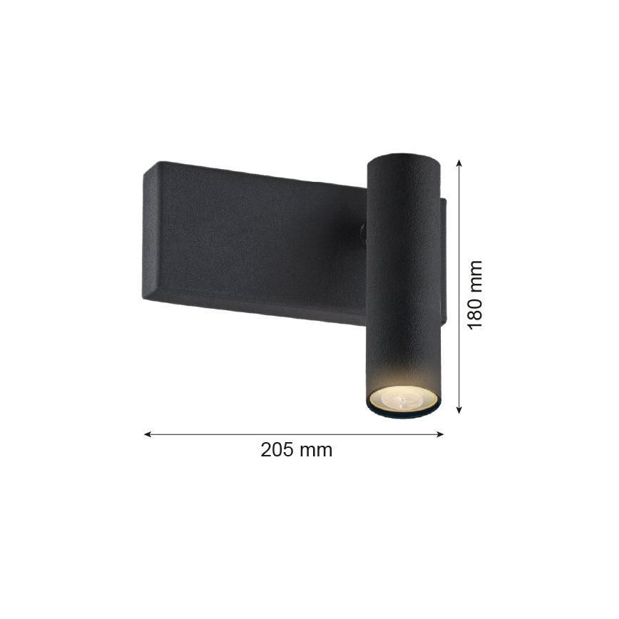 Argon 8065 - Nástenné bodové svietidlo ETNA 1xG9/6W/230V čierna