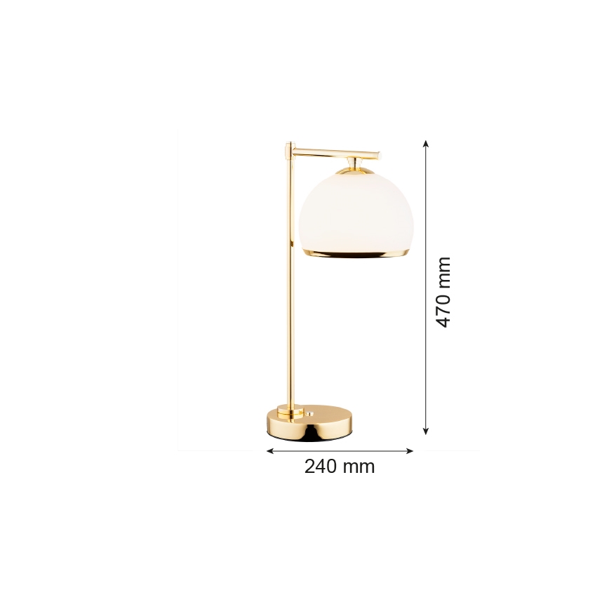 Argon 8120 -  Stolná lampa MARBELLA 1xE27/15W/230V mosadz