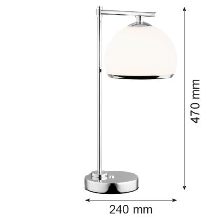 Argon 8121 -  Stolná lampa MARBELLA 1xE27/15W/230V lesklý chróm