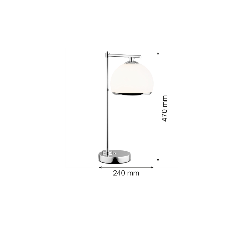 Argon 8121 -  Stolná lampa MARBELLA 1xE27/15W/230V lesklý chróm