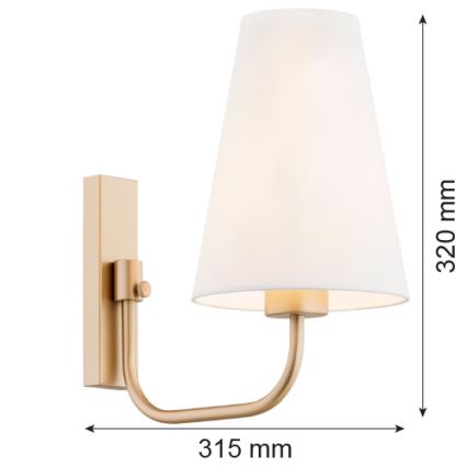 Argon 8312 - Nástenná lampa SAFIANO 1xE27/15W/230V zlatá