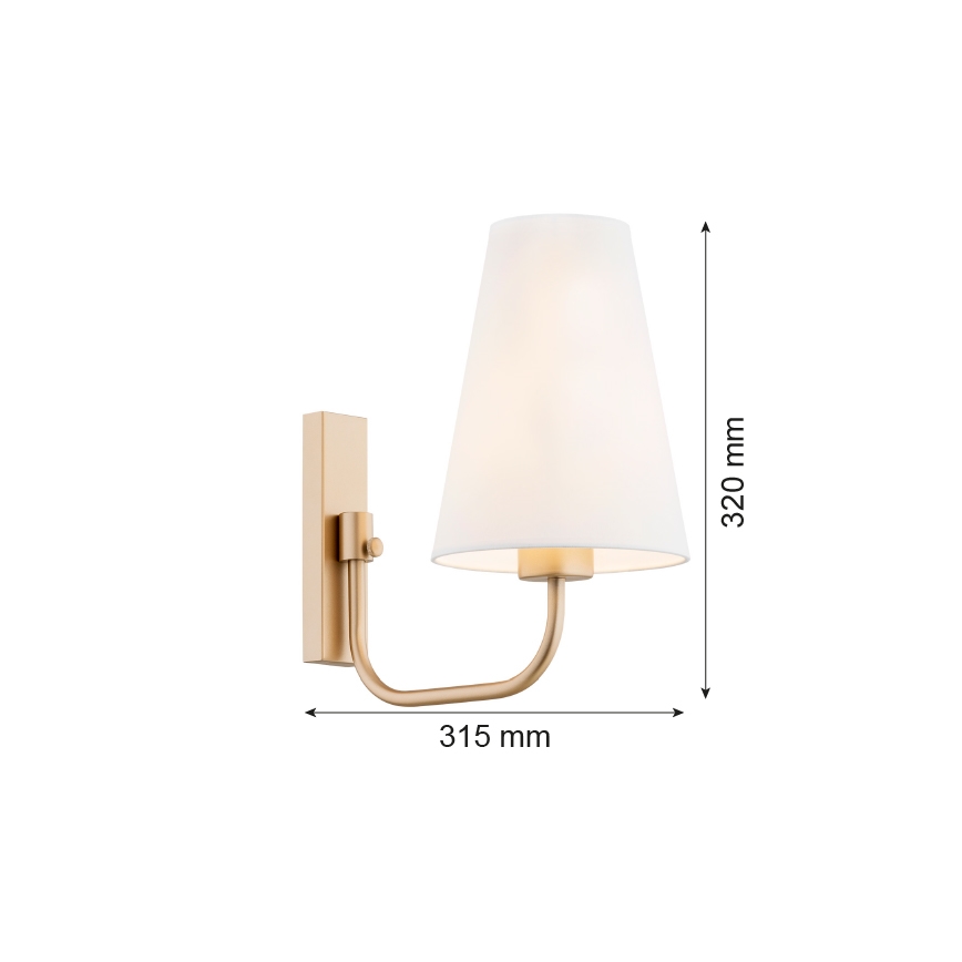 Argon 8312 - Nástenná lampa SAFIANO 1xE27/15W/230V zlatá