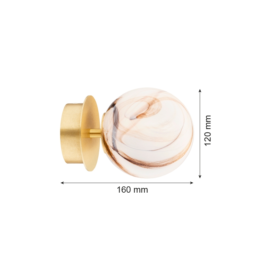 Argon 8453 - Nástenné svietidlo FABIO 1xE14/7W/230V alabaster zlatá