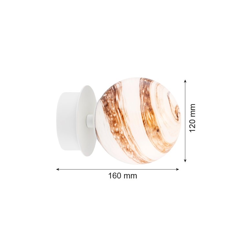 Argon 8454 - Nástenné svietidlo FABIO 1xE14/7W/230V alabaster biela