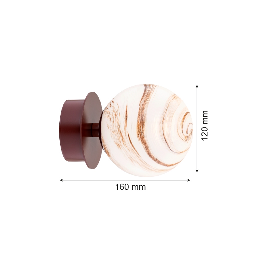 Argon 8455 - Nástenné svietidlo FABIO 1xE14/7W/230V alabaster hnedá