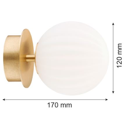 Argon 8504 - Nástenné svietidlo PALOMA 1xE14/7W/230V zlatá/biela