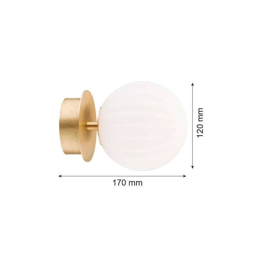Argon 8504 - Nástenné svietidlo PALOMA 1xE14/7W/230V zlatá/biela