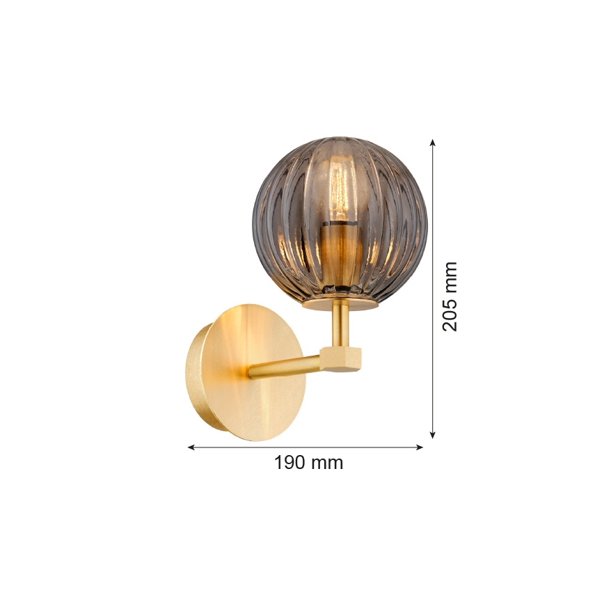 Argon 8508 - Nástenná lampa PALOMA 1xE14/7W/230V zlatá/čierna