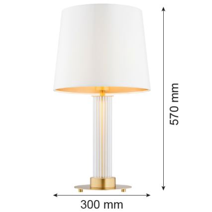 Argon 8540 - Stolná lampa HAMPTON 1xE27/15W/230V 57 cm biela
