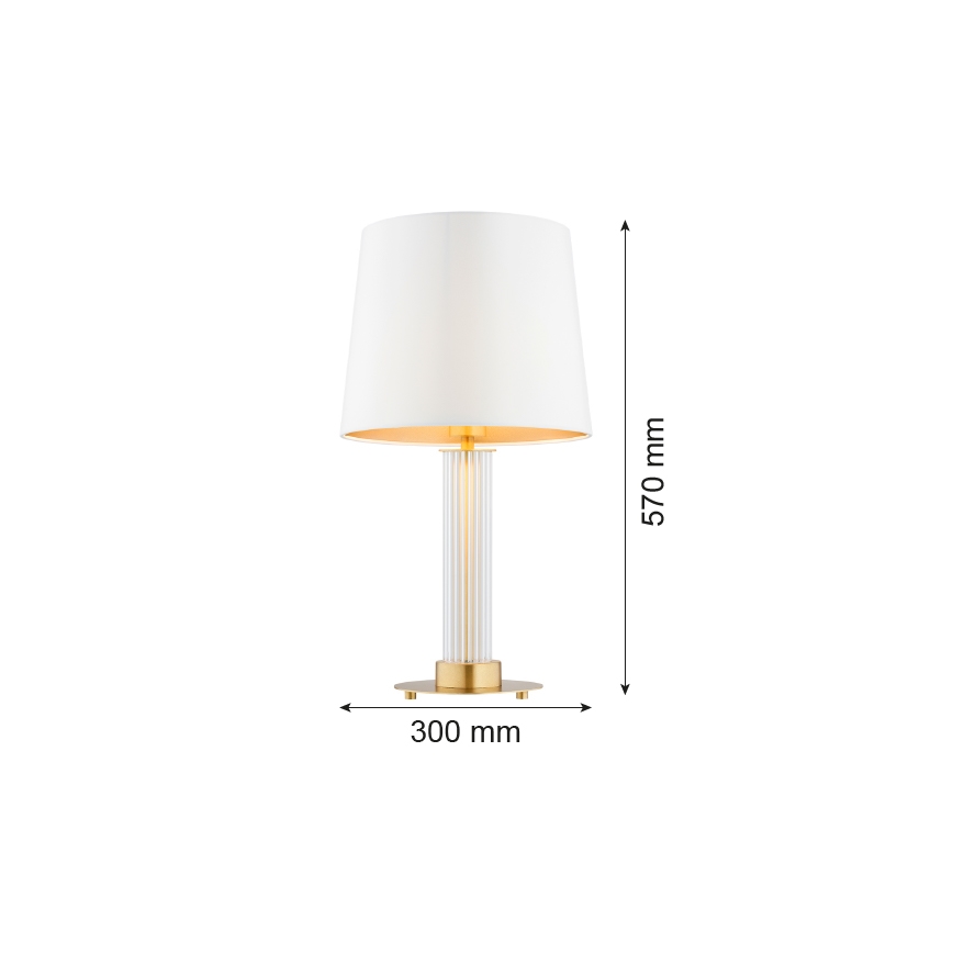 Argon 8540 - Stolná lampa HAMPTON 1xE27/15W/230V 57 cm biela