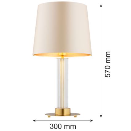 Argon 8541 - Stolná lampa HAMPTON 1xE27/15W/230V 57 cm béžová