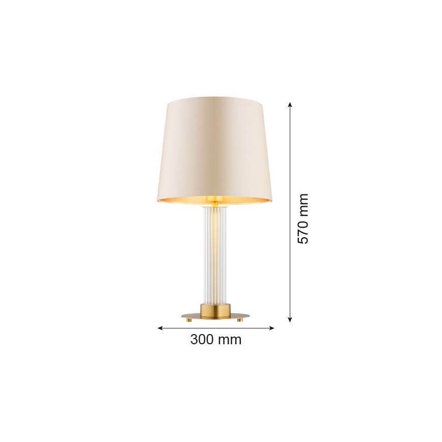 Argon 8541 - Stolná lampa HAMPTON 1xE27/15W/230V 57 cm béžová