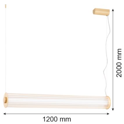 Argon 8624 - LED Luster na lanku HAMPTON LED/90W/230V 3000K 120 cm mosadz