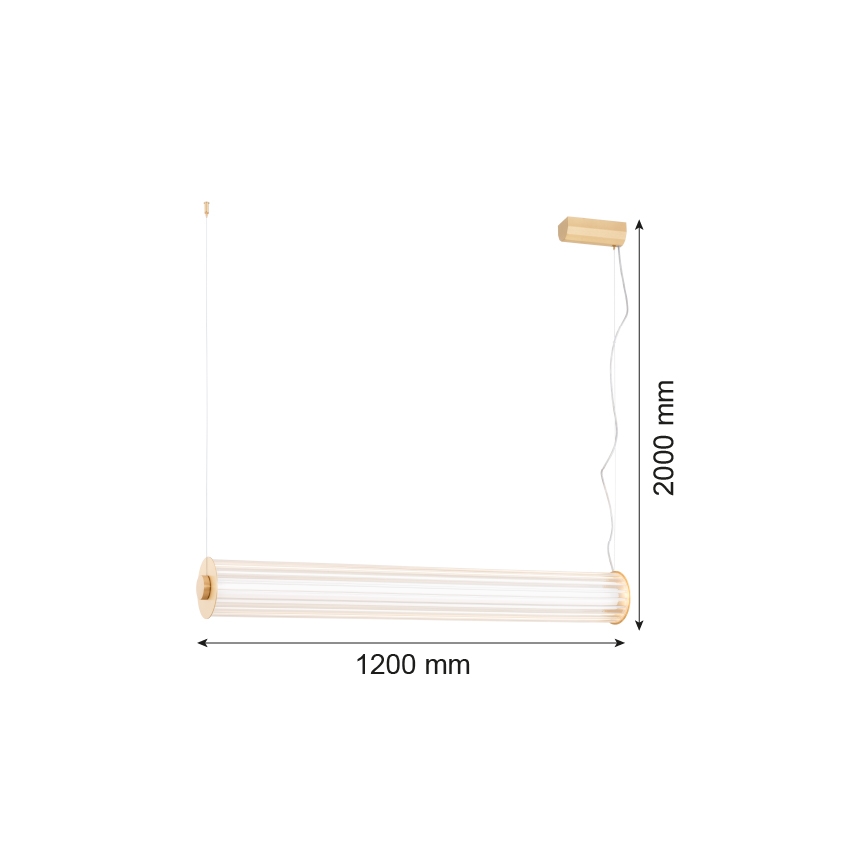 Argon 8624 - LED Luster na lanku HAMPTON LED/90W/230V 3000K 120 cm mosadz
