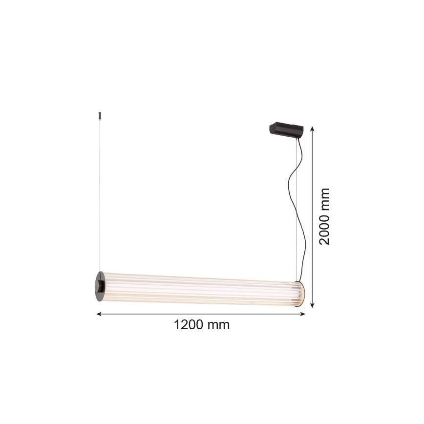 Argon 8625 - LED Luster na lanku HAMPTON LED/90W/230V 3000K 120 cm čierna