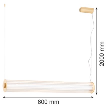 Argon 8627 - LED Luster na lanku HAMPTON LED/60W/230V 3000K 80 cm mosadz